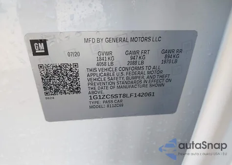 2020 Chevrolet Malibu Ls from USA, damaged, VIN 1G1ZC5ST8LF142061